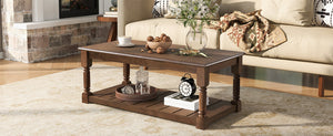 Vibe Haus Farmhouse Wooden Coffee Table