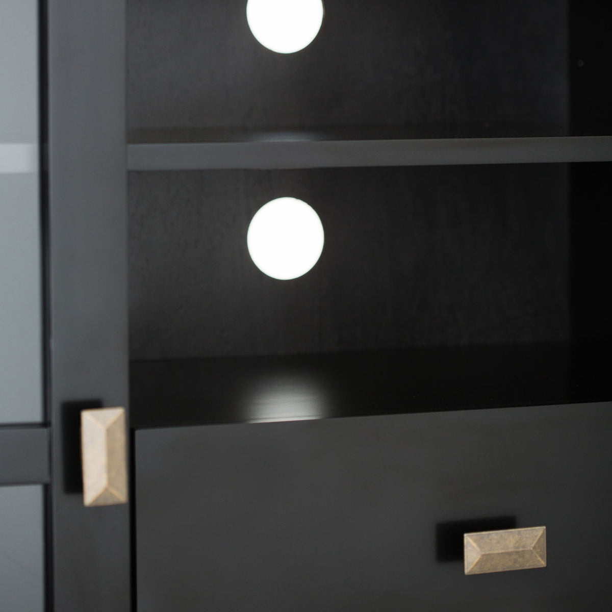 Handcrafted Tall TV Media Stand with Glass Doors and Storage - Multiple Colors