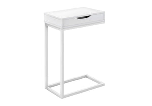 Accent Table, C-Shaped Contemporary Elegant Design
