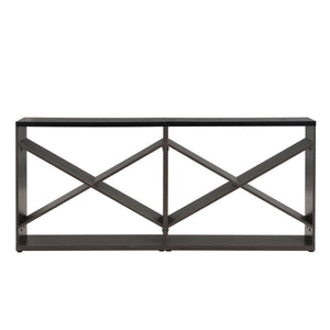 Modern X-Frame Console Table – Elegant Entryway and Office Storage