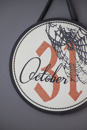 Set of 2, 12x12" Halloween Circle Sign