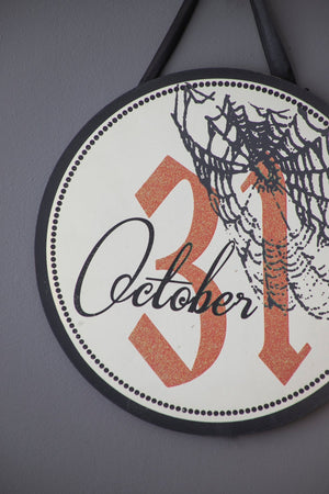 Set of 2, 12x12" Halloween Circle Sign