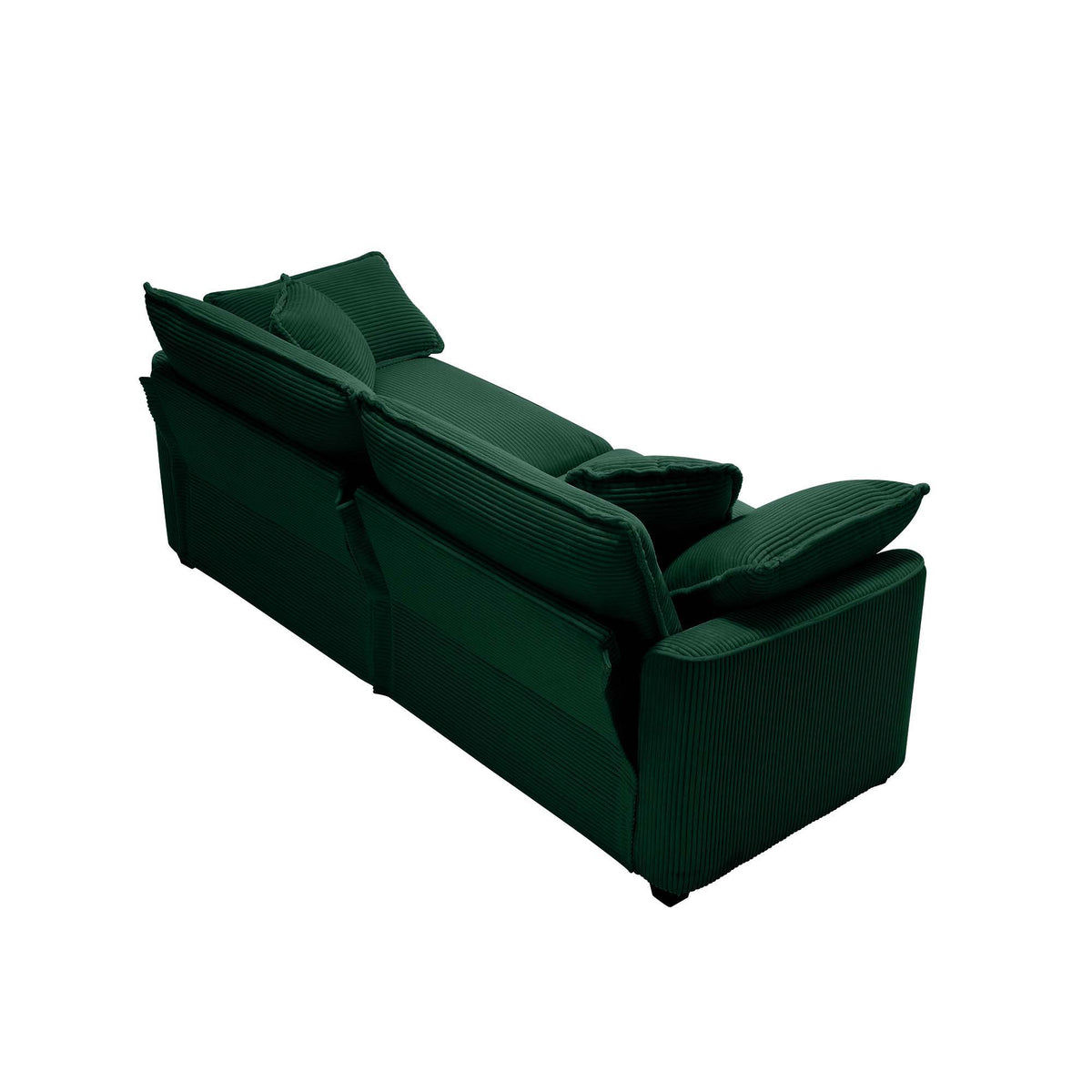 Modern 2 Seater With 4 Pillows, Upholstered Deep Seating Loveseat