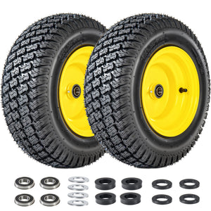 Set of 2 Lawn Mower Tires and Wheel Assembly