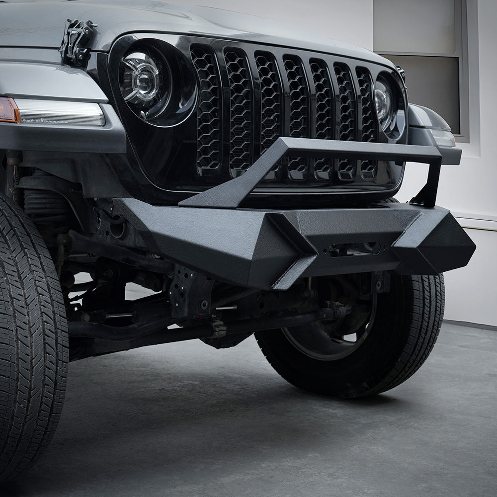 X Style Front Bumper with Winch Plate Compatible with Wrangler JK (2007-2017)