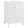 Modern Bathroom Vanity With Sink, Soft Close Drawers & Door, Storage Rack