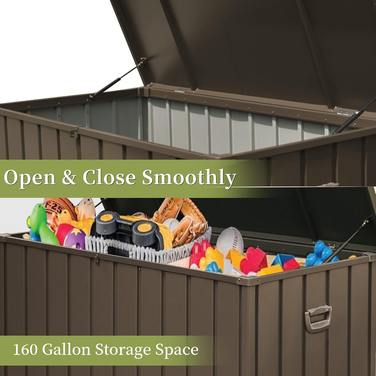 160 Gallon Outdoor Storage Deck Box Waterproof