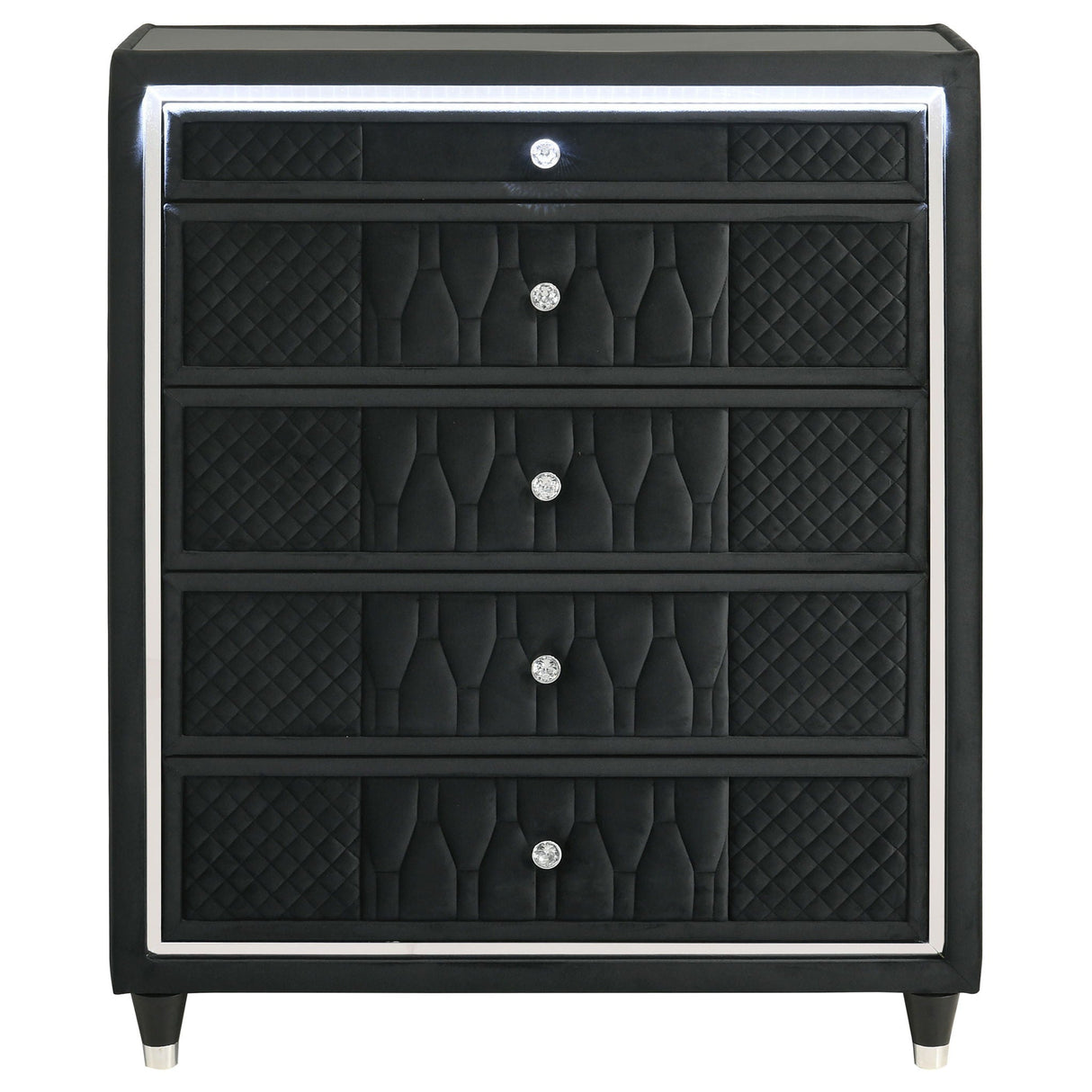 Lorient 5-drawer LED Chest of Drawers Black