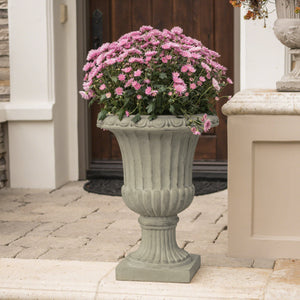 Italian Urn Antique Green Planter