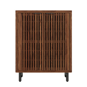 6 Tier Shoe Cabinet With Louvered Doors