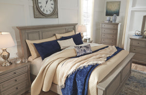 Lettner - Five Drawer Chest - 2-handles - Light Gray