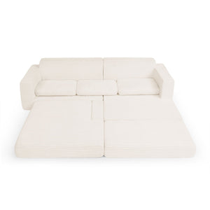 Modern Minimalist L Shape Modular Sectional Sofa, Couch