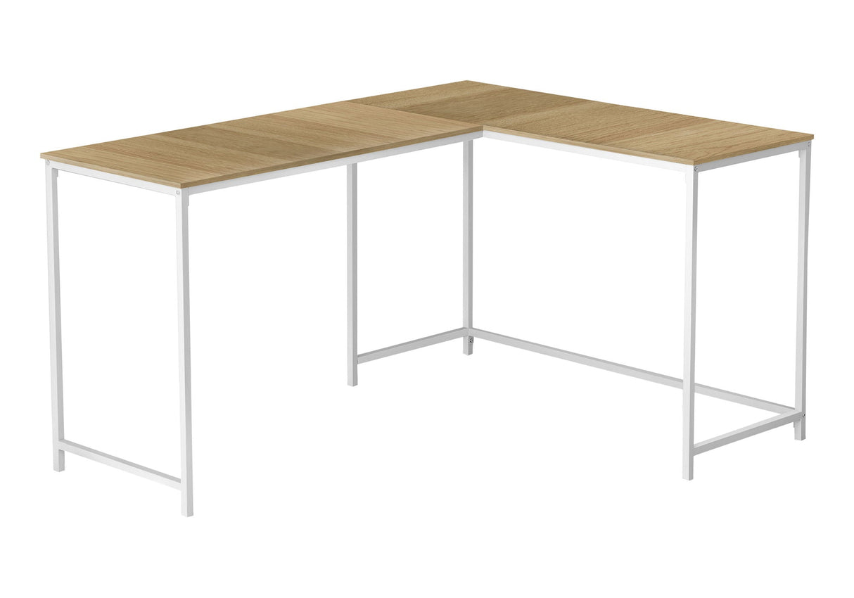 L-Shaped Corner Computer Desk with Contemporary Marble Look