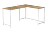 L-Shaped Corner Computer Desk with Contemporary Marble Look