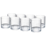 Barcelona Acrylic Lowball Tumbler Glassware, Set of 8