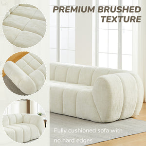 Quilted Cloud Sofa, Three-Seater - Beige