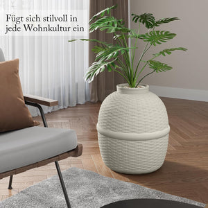 Stylish Cat Litter Box Enclosure with Faux Plant