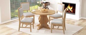 TREXM Farmhouse 5-Piece Dining Table Set