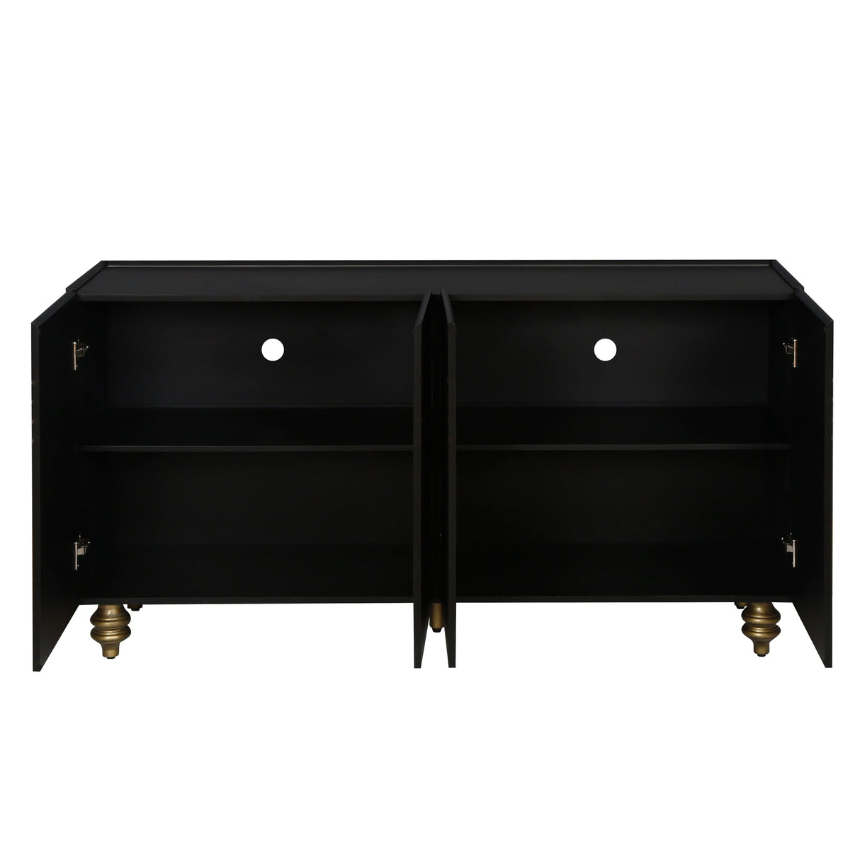 Modern Fluted Sideboard Buffet with Storage