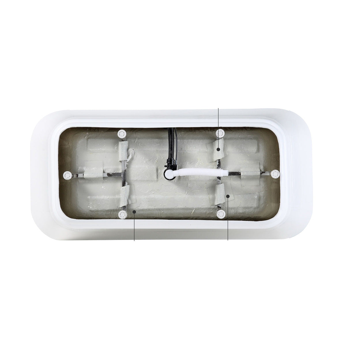Glossy Freestanding Bathtub With Pop Up Drain