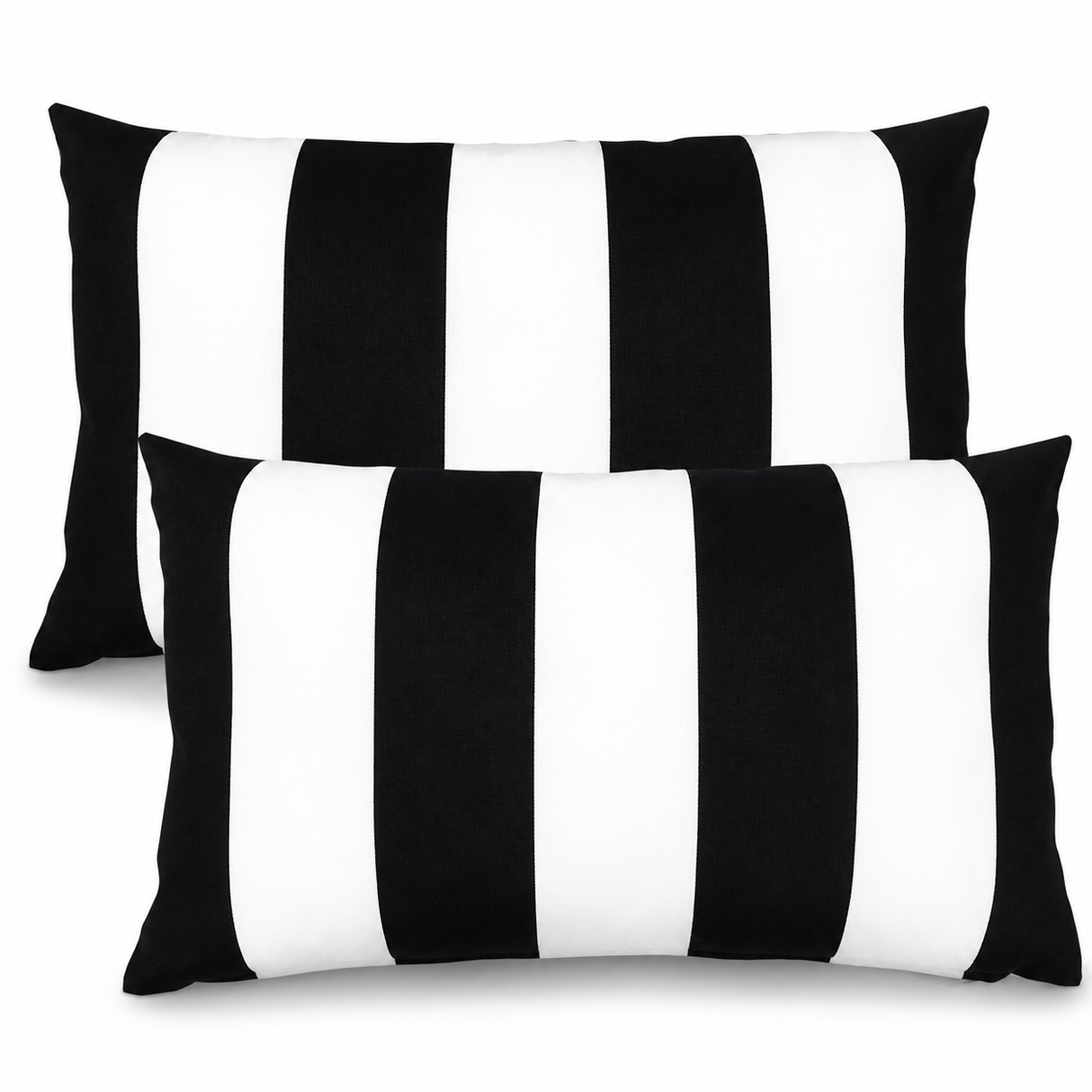 2 Pack Outdoor Lumbar Pillow Covers - 12x20 Inch
