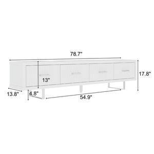 TV Stand With Slatted Drawers