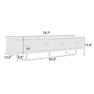 TV Stand With Slatted Drawers