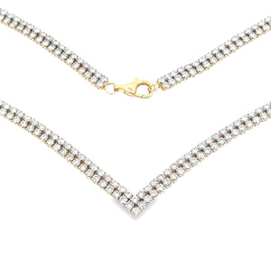 7.00ct Diamond Tennis Necklace 14KT Yellow Gold