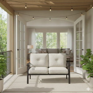 All-Weather Loveseat 2 Seats Sofa With Cushions