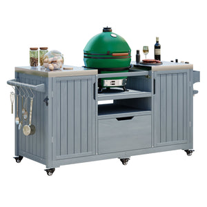 K&K 66.5" Outdoor Kitchen Island for Big Green Egg Grills