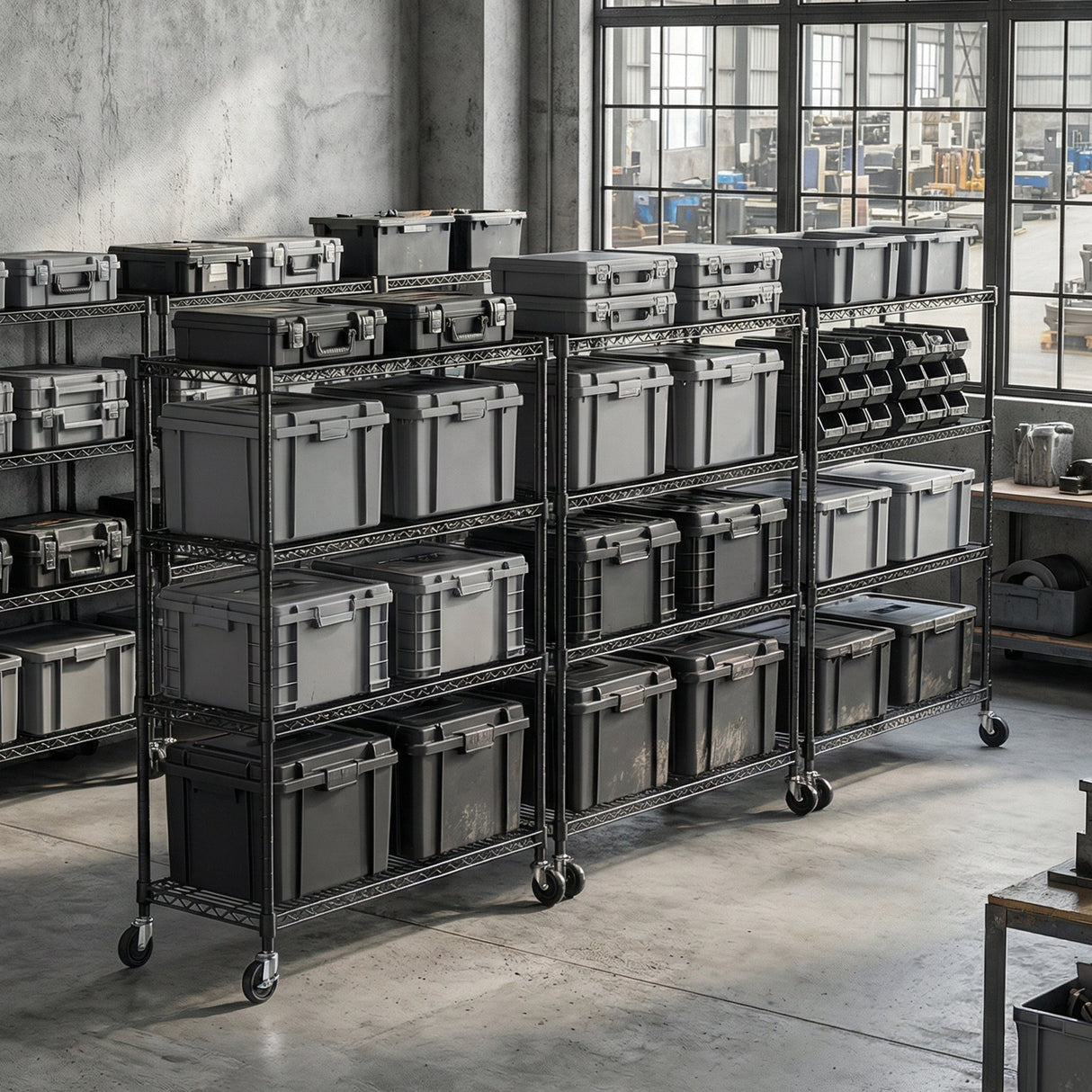 2640 LBS Industrial Metal 4 Tier Shelving