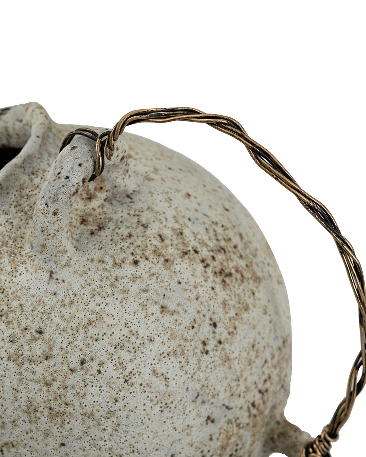 9.8x8.3x10.3" Hand-Pulled Decorative Ceramic Jug with Worn Finish