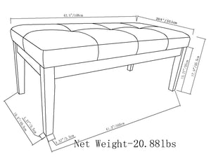 Lacey - Upholstered Tufted Ottoman Bench