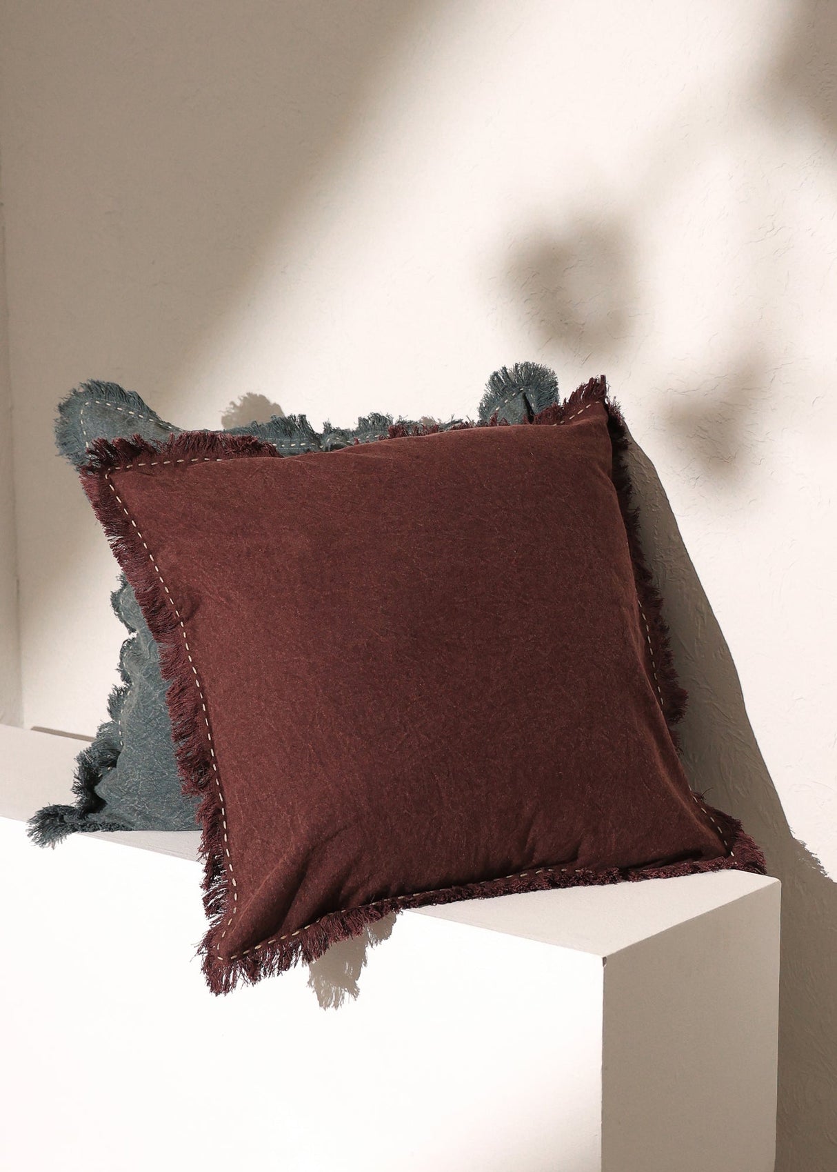 The Handwoven Fringe Cotton-Linen Pillow