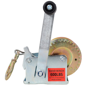 600LBS Hand Winch with 26FT Steel Cable