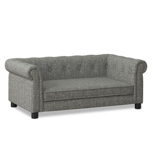 Modern Linen Fabric Light Grey Elevated Pet Bed