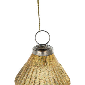 Gold Glass Decorative Hanging Ball Christmas Ornaments - Set of 6 or 12