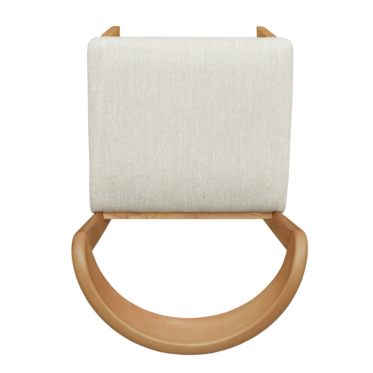 Solid Rubber Wood Dining Chairs (Natural Oak + Beige) Set of 2