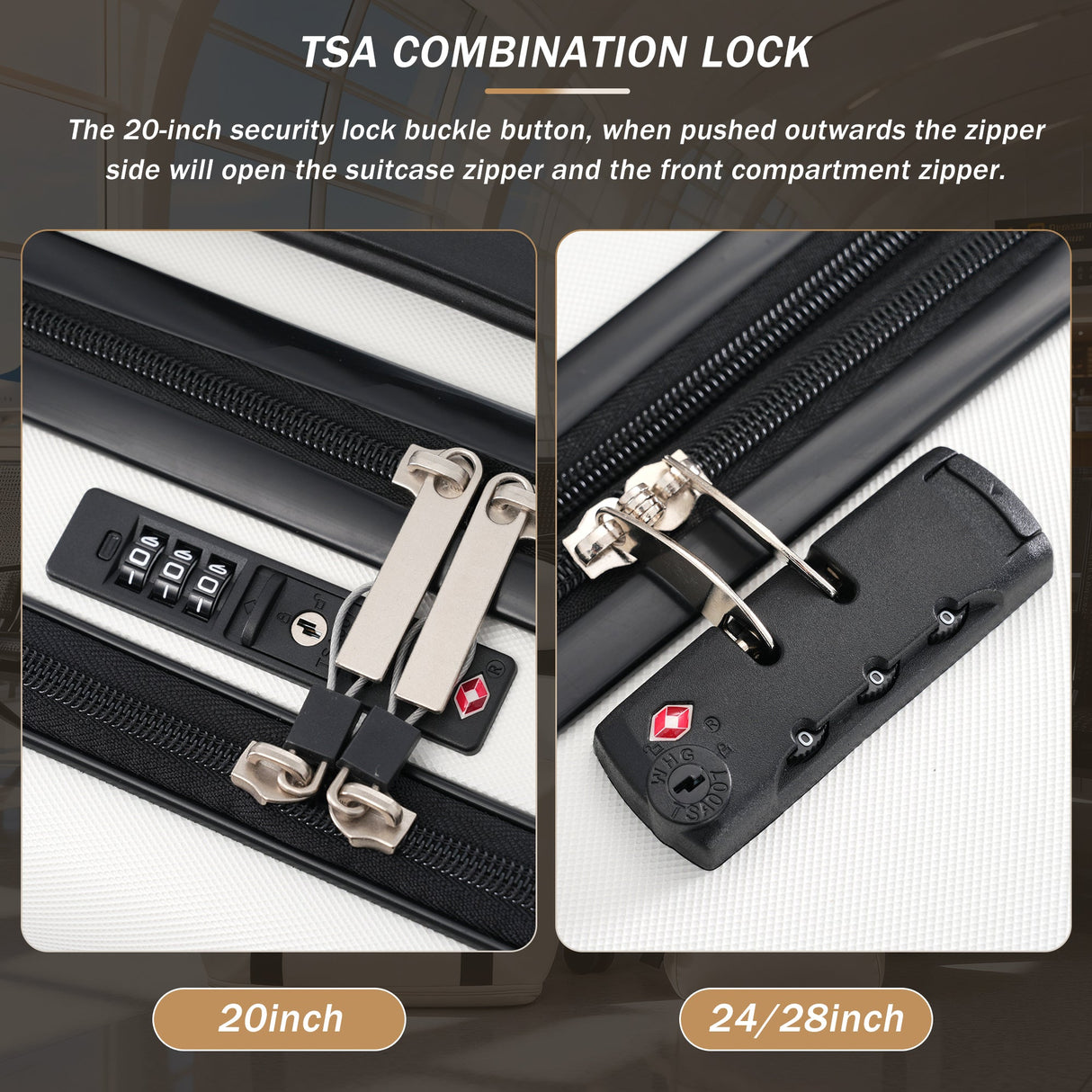 5 Piece Hardside Luggage Set with USB Port