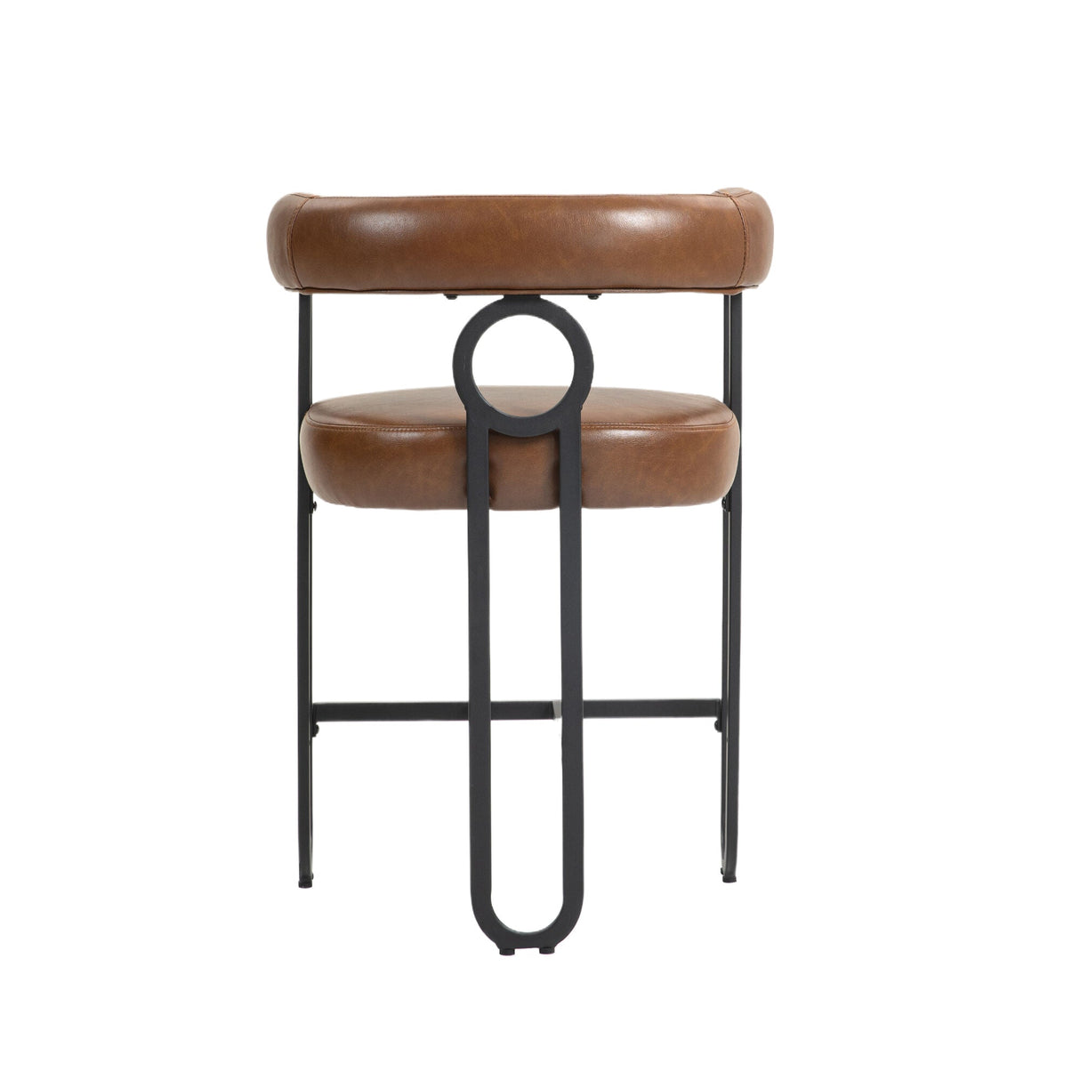 Household bar stools set of 2, modern upholstered with back