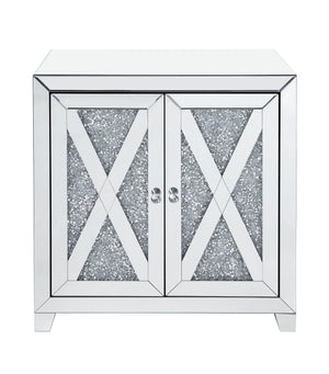 Noralie Mirrored & Faux Diamonds Console Cabinet
