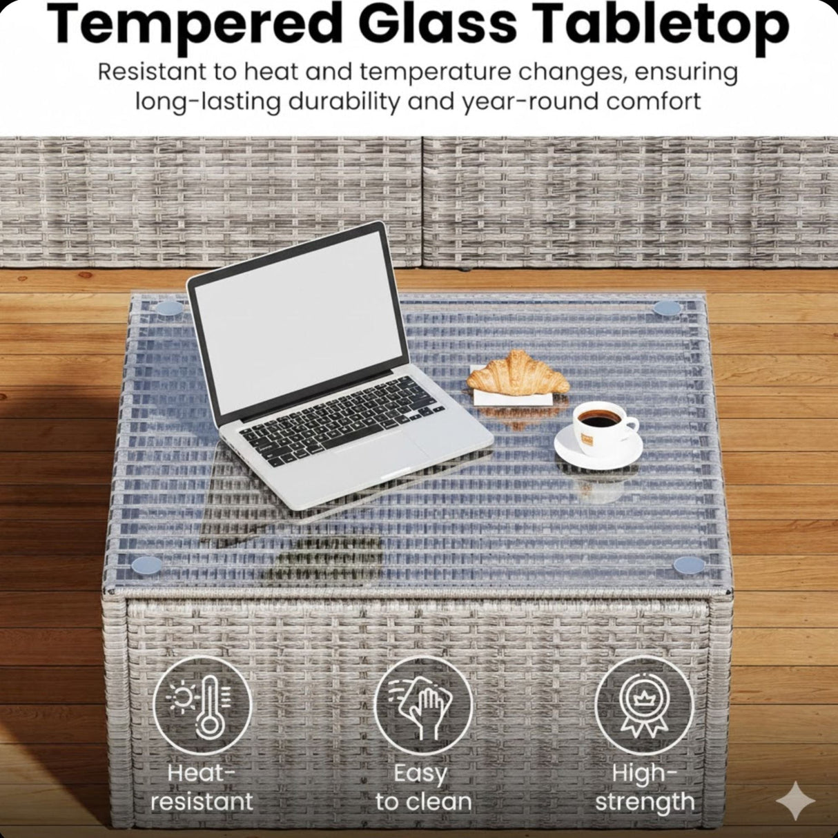 Modern Patio Set With Coffee Table