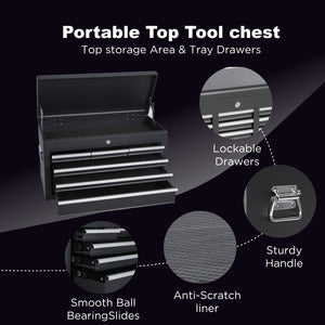 8-Drawer Rolling Tool Storage Cabinet with Detachable Top