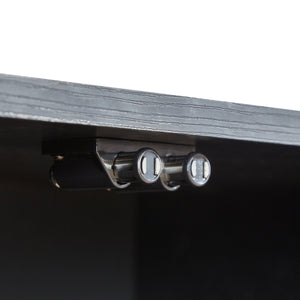 Modern 64-Inch Wavy TV Cabinet with LED Lights