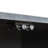 Modern 64-Inch Wavy TV Cabinet with LED Lights