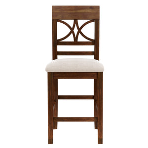 Charlie Walnut Farmhouse Counter Height 6-Piece Dining Set