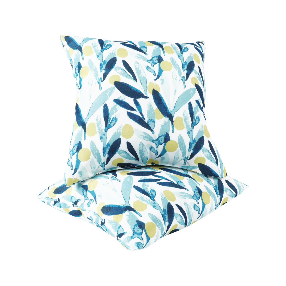 4 Pack Outdoor Pillow Covers - Coastal Leaves