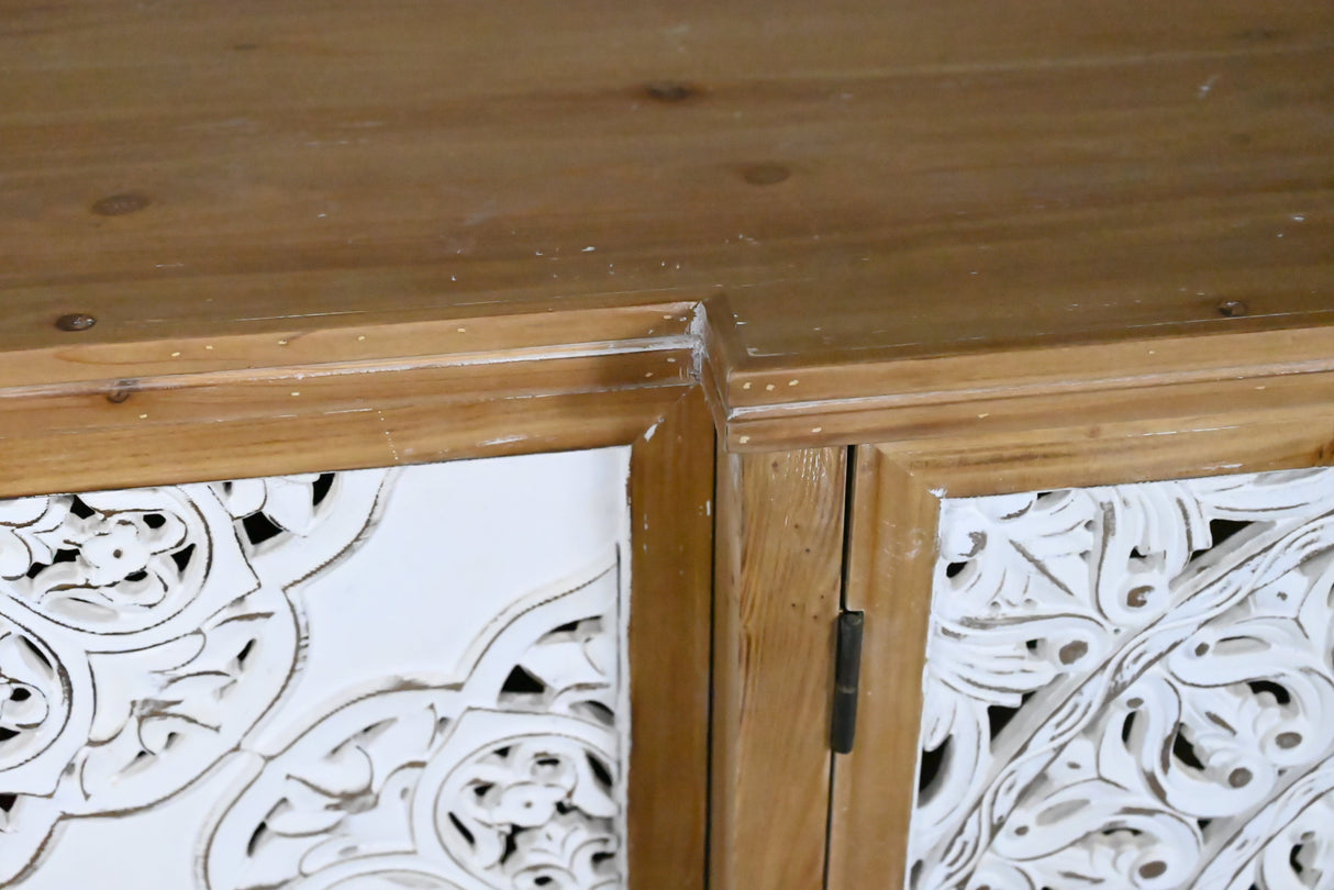 Hollow-Carved Accent Cabinenet