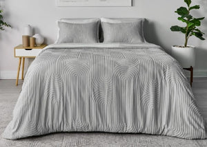 BedGear Performance Duvet Set, King - Grey/Racetrack