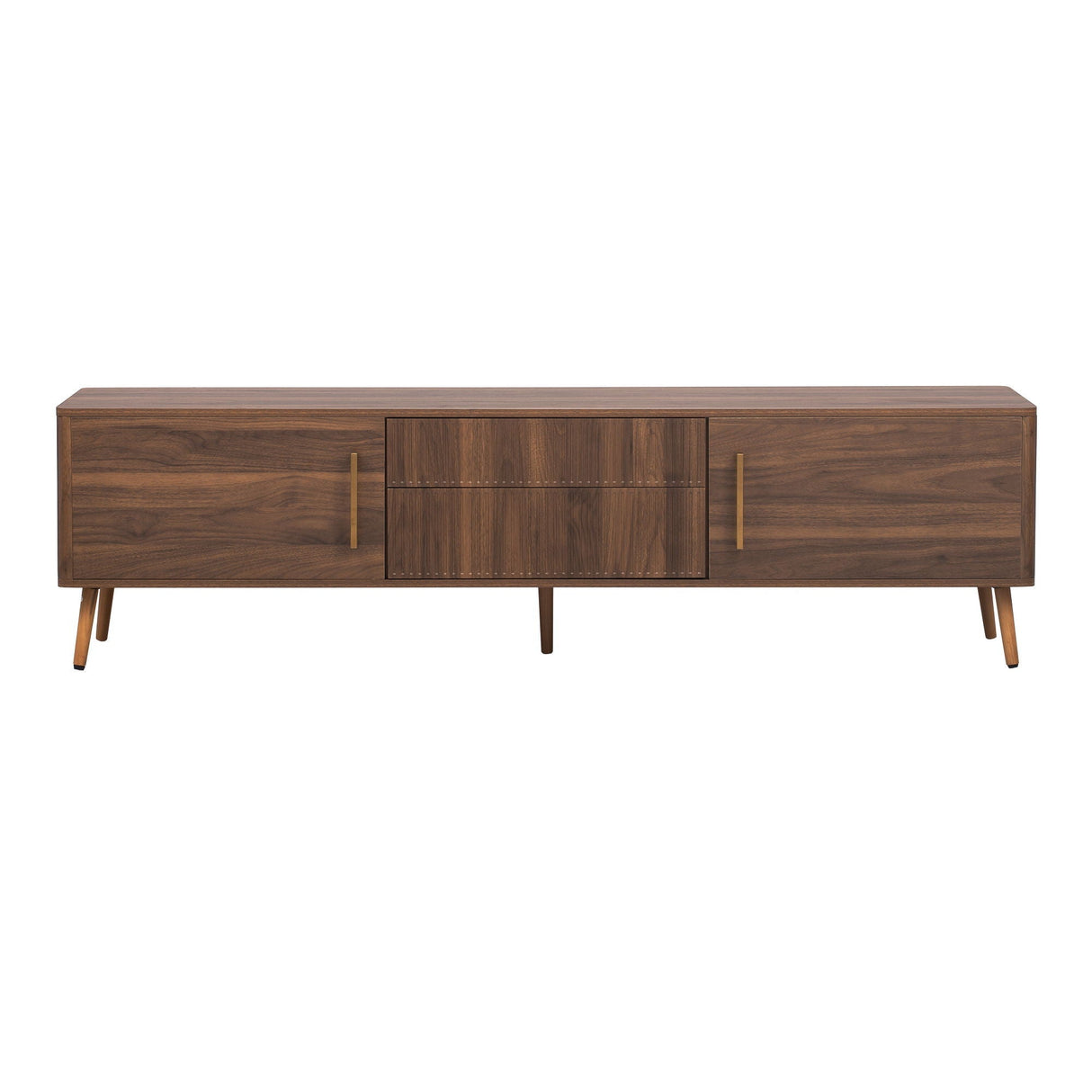 TV Stand With 2 Drawers For TVs Up to 80" - Walnut